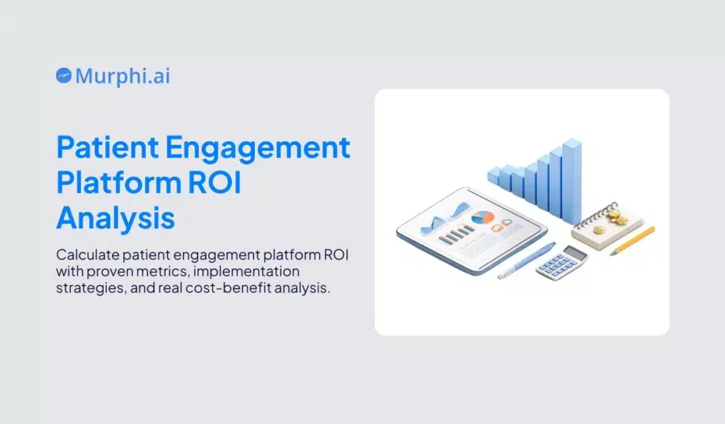 Visual representation of ROI analysis for a patient engagement platform, detailing cost savings and efficiency improvements.
