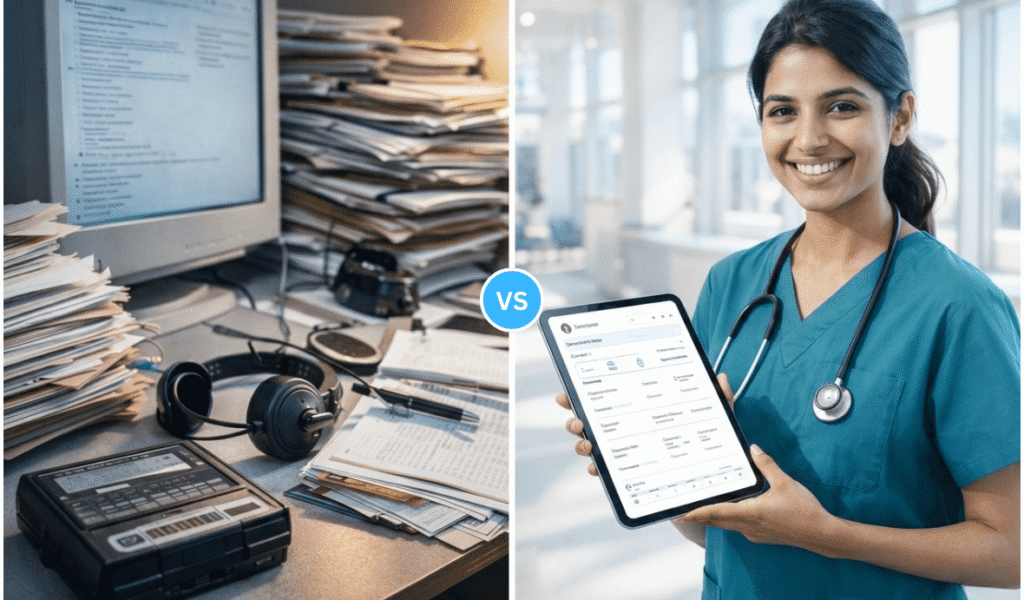 AI vs human medical scribe